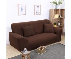 Odot Copridivano Elastico, Copridivano Salotto Protettore Imbottito Sofa Antiscivolo Ideale per Poltrone Mobili Copridivano (45x45cm Federa,caffè)