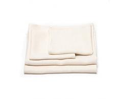 LinenMe Crema Set Asciugamani di Lino Lara 2 Asciugamani Grandi e 2 Asciugamani, Fatto in Europa, Biancheria da Bagno, Morbido, Prelavato Assorbente