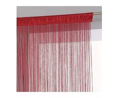 Tenda a fili pronta da appendere - 90 x 200 cm - colore ROSSO