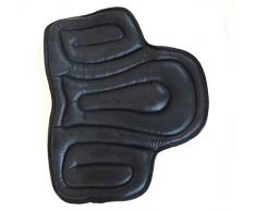 YCSTE Tipo Universale in Pelle Microfibra 45x 55 Cm Sottosella Imbottito in Morbida Spugna Ad Alta Densità, Cuscino Imbottito Antiurto, Nero E Rosso,Black