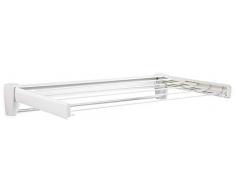 Leifheit Telegant 36 Protect Plus Stendibiancheria in Metallo Da Parete, Stendibiancheria Estensibile Compatto, per Asciugamani e Vestiti, Bianco, ‎70 x 35 x 11 cm, 1.11 Kg