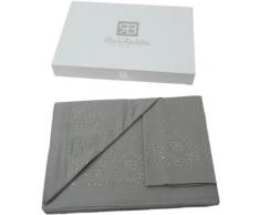 Renato Balestra Completo Lenzuola Matrimoniale Due piazze Cristel Grigio G266