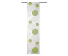 Home fashion 87984-868 Scherli - Tenda a pannello, in voile, 245 x 60 cm, colore: verde