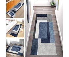 SGLGSTORE Tappeto Passatoia Antiscivolo Moderno Geometrici Corridoio Tappetino, Tappeti Runner per Cucina Camera Soggiorno Larghezza 60cm/ 70cm/ 80cm/ 90cm/ 100cm (Color : A, Size : 60x200cm)