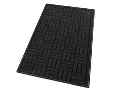 emmevi Tappeto Cucina Antiscivolo 3D Moderno Assorbente più Misure Lavabile MOD.Narciso 50X80 Nero