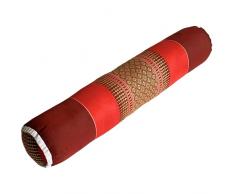 VIE Naturals Thai Kapok-Cuscino per Collo Piccolo, Colore: Rosso, Multicolore, Taglia Unica