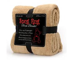 Snug Rug Pregiato Sherpa, Edizione Speciale Coperta in Pile 127 x 178 cm (50) x 70 cm (Beige)