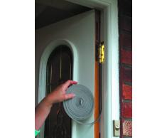 Stormguard - Paraspifferi con spazzole per porta, 5 + 1 m, lunghezza 5 m, larghezza 5 mm, altezza 6 mm, colore: Grigio