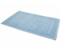 Galileo Casa 2411195 Tappeto Sardo da Bagno, Cotone, Celeste, 180x60x1 cm