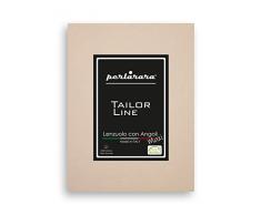 Perlarara - Lenzuolo Sotto con Angoli Una Piazza e Mezza Francese - Lenzuolo Cotone con Elastici 140x200 - Lenzuola per Materasso Alto Lino 028