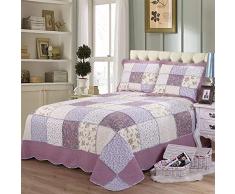 Trapuntina Copriletto Trapuntato Trapuntino Matrimoniale Trapunta Estiva Singolo Copriletto Trapuntato Patchwork 3 Pezzi,230x250cm