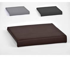 animal-design - Cuscino a morsetto per panca, 1 listello, in ecopelle, ca. 40 x 35 x 38 x 6 cm (L x P x A) in grigio, nero o marrone.