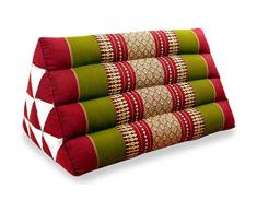 livasia | Cuscino Triangolare thailandese | Sostegno della Schiena e della nuca | Cuscino Relax dai Colori allegri