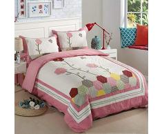 Trapuntina Copriletto Trapuntato Trapuntino Matrimoniale Trapunta Estiva Singolo Copriletto Trapuntato Patchwork 3 Pezzi,23