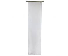 Gözze 66015-00-6045 - Tenda a pannello Dakar, permeabile alla luce, in tessuto decorativo effetto seta, 60 x 245 cm, compresi accessori per il montaggio, con velcro adesivo in dotazione, poliestere, ecotessuto 100, colore: bianco