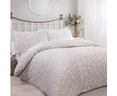 Sleepdown Ditsy - Set di biancheria da letto con copripiumino e federe, reversibile, per letto king size (220 x 230 cm)