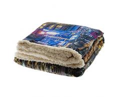 Caleffi Coperta Plaid in Pile ricciolino NY Sunset 130x160 cm Peso 460 gr/mq