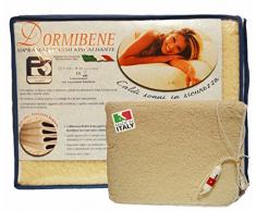 P3 Scaldaletto Termocoperta Coperta Riscaldata Artigianale 100% Merinos Matrimoniale