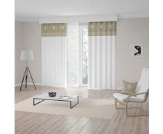 Tenda in Voile Ricamata in Cotone Passion Naturale di Soleil dOcre
