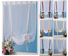 Tenda Tendina Tenda 120 x 160 cm Raff Band finestra tenda con passanti Bistro tenda Voile semitrasparente tenda # 1560