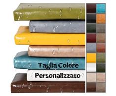 Personalizza Cuscino Cuoio per panche, Lungo Cuscino panchine da Giardino e dondoli, Schiuma poliuretanica Comoda Imbottitura, Impermeabile per Panca da Esterno ed Interno (Personalizza Taglia, Nero)