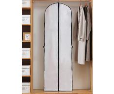 1 x 180 cm, costume anti-polvere, con cerniera, fodera traspirante e protezione per abiti da sposa sera, sacco per costume anti-polvere