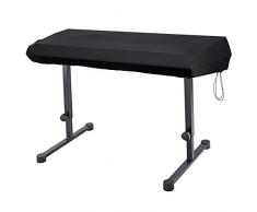 Copertura fodera protettiva anti polvere per tastiera per pianoforte, Digital Keyboard, estensibile, colore nero, 61 tasti
