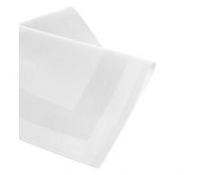 Sirkeci M35100500505160 Set 6 tovaglioli con cimosa 50x50 cm, Colore: Bianco