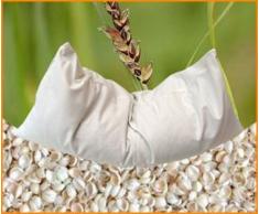 Cuscino imbottito di miglio biologico, dimensioni di 40 x 40 cm