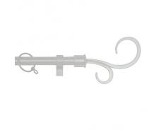Bastone asta metallo supporto tenda 120/210 cm colore bianco arredo casa 912-94