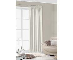 Eurofirany ZAS/Gabi/K/T Tenda Gabi, Liscia con fettuccia arricciata, 140Â x 250Â cm, Crema