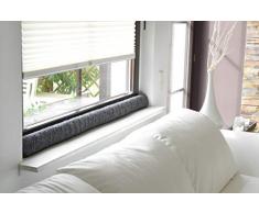 K. & N. Schurwolle 551 Paraspifferi in Lana Vergine per finestre, 150 cm, Antracite