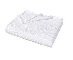 WOHNWOHL Copriletto (180x240 cm) • Coperta estiva leggera in cotone 100% Waffle piqué • Coperta per divano versatile • Coperta facile da curare • Coperta di cotone (bianco)