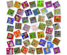 Fabula Orso Cuscino - Album Portafoto Diario Nascita Formato 19x25 cm 28 Pagine - Applicazioni in Legno - cod. 1904 - Copertina Colore 127 Cielo