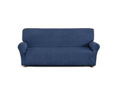 Corredocasa - Copridivano Elastico 3 Posti, Poliestere-Cotone, Blu da 170 a 210 cm
