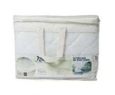 Biancaluna COPRIRETE Piazza e Mezza Trapuntato con Angoli Modello Alton