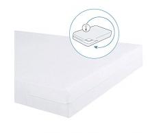 Bedecor Coprimaterasso Matrimoniale con Cerniera 160x200x20cm, Impermeabile, Antiacaro, Anti-allergia, Antibatterico