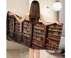 CGBNDS telo mare Libreria libreria vintage Teli Mare Spiaggia Telo Mare in grande 100X200cm Asciugatura Rapida Asciugamano da Spiaggia ,Super Assorbente, Coperta Nuoto, per Uomini e Donne