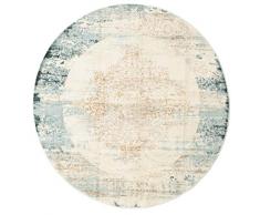 RugVista, Alaska, Tappeto, Pelo Corto, ∅ 200 cm, Rotondo, Moderno, Oeko-Tex Standard 100, Polypropylene, Corridoio, Camera Da Letto, Cucina, Soggiorno, Chiaro Blu/Cream, Multicolore