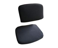 Coprisedile da Ufficio, Copri Sedia Girevole, Fodera per Sedia in Poliestere, Fodera per Poltrona, Copri Poltroncina per Ufficio - Nero