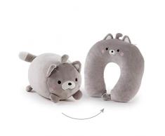 HAOXU Pinguino Cuscino Multifunzionale a Forma di u-Shaped cloubow Super Morbido Peluche Cuoio Cuscino Divano Schienale per Ufficio Scuola riposa