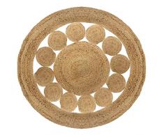 Tappeto traforato a vento in juta D120