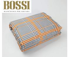 Bossi Plaid Coperta Imbottita Tweed Orange VAR. 7533 Mis. 135x200