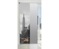 Home fashion Manhattan Tenda a Pannello, Poliestere, Nero/Bianco, 245 x 60 cm