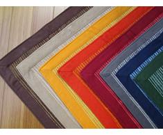 Pago Poco Tappeto Cotone Indiano 100% 50x85cm. Adatto x Cucina - Bagno - Soggiorno (Arancio)