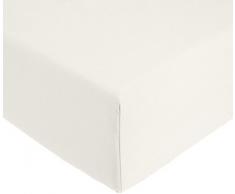 AmazonBasics Everyday Lenzuolo con angoli singolo, in 100% cotone, Avorio 90 x 200 x 30 cm