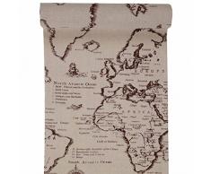 Santex Runner da tavola in Cotone Mappa del Mondo Taglia Unica
