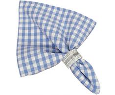 matches21 - Tovaglioli in tessuto, motivo: Hanne a quadretti, 45 x 45 cm, 1 pezzo, colore: azzurro