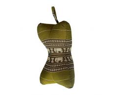 VIE Naturals Thai Kapok-Cuscino per Collo, Motivo: Osso Stellato, Colore: Verde, Multicolore, Taglia Unica