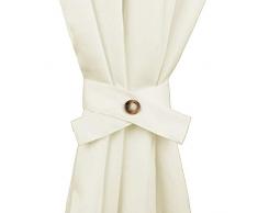 Morbidissimi Raccoglitenda per Tenda Gazebo Fermatenda Bottone Y246 Panna